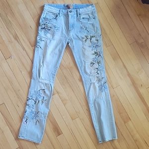 Free People Driftwood Audrey Embroidered Jeans